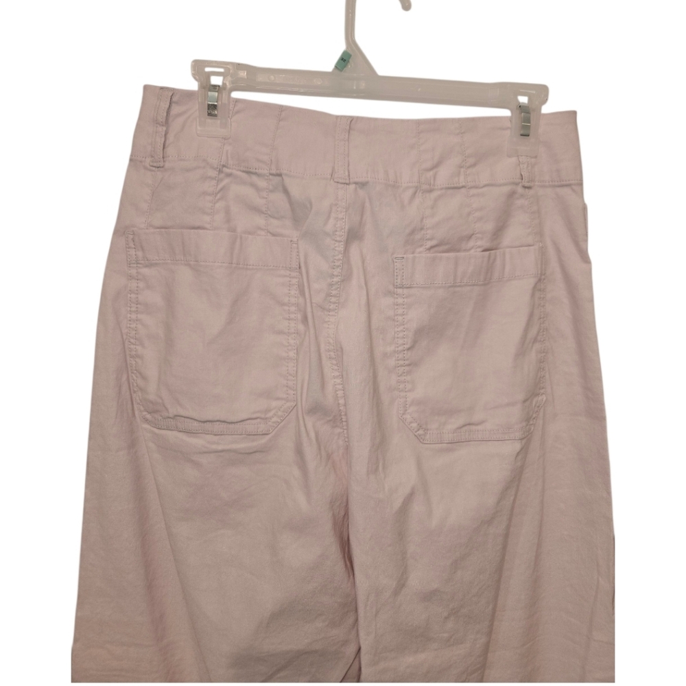 Maeve The Colette Magic Fabric Wide Leg Cropped Pants Size 30 Light Pink NWT - Picture 10 of 15